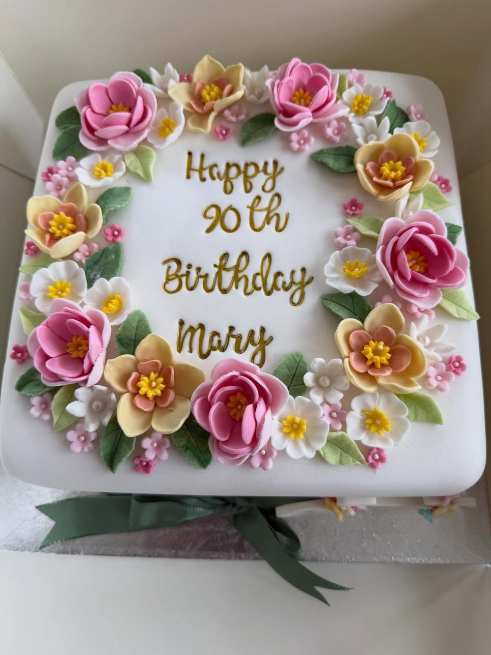 Ninetieth Birthday Flower Wreath