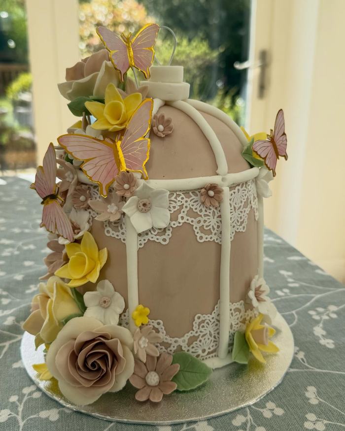 Sugar Birdcage and Butterflies