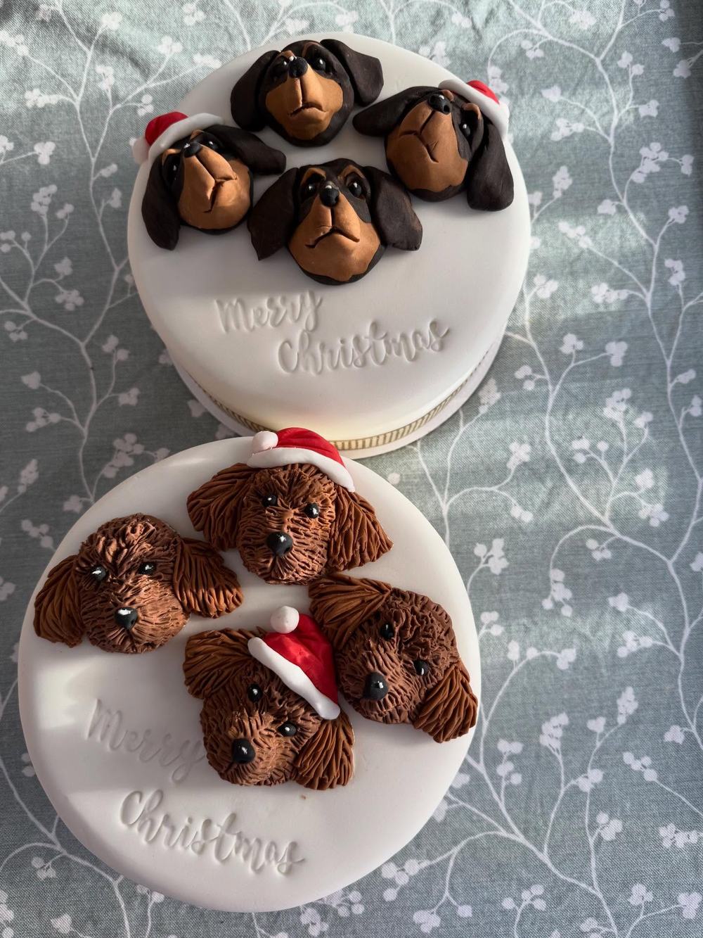 Christmas Dog Cakes