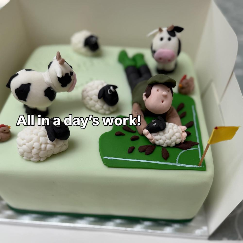 Sheepdog and Sheep Farm Cake