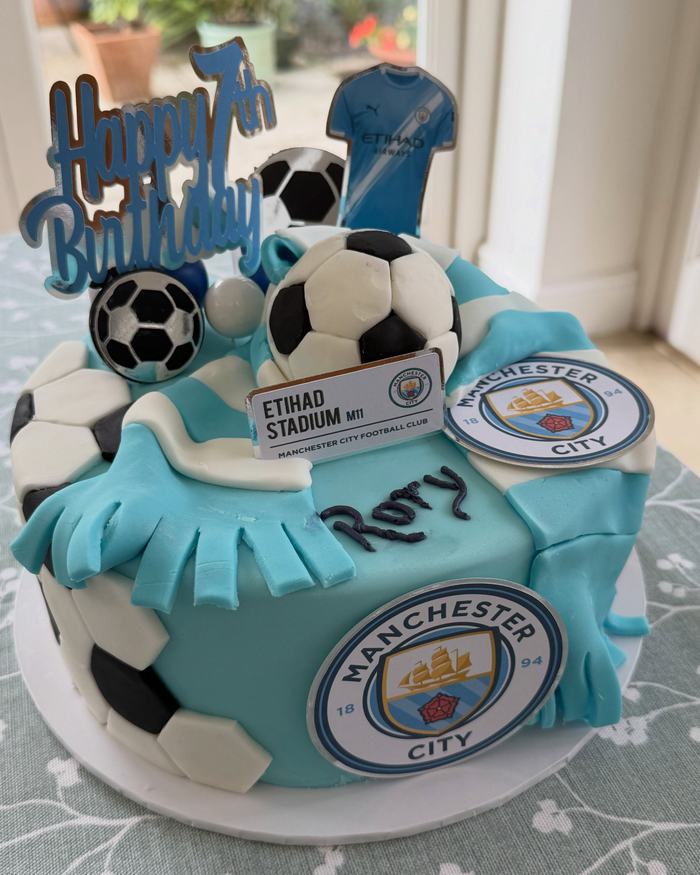 Manchester City Football Cake