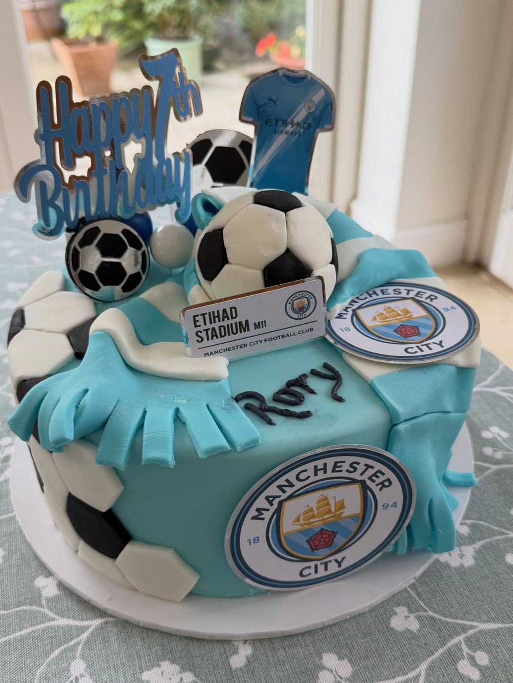 Manchester City Football Cake