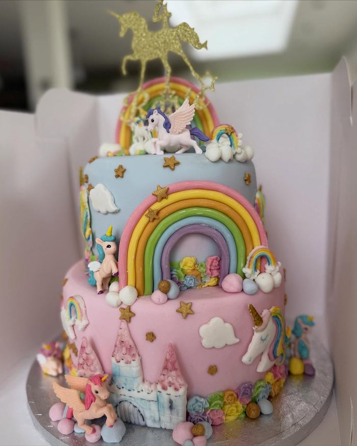 Unicorn and Rainbow Cake