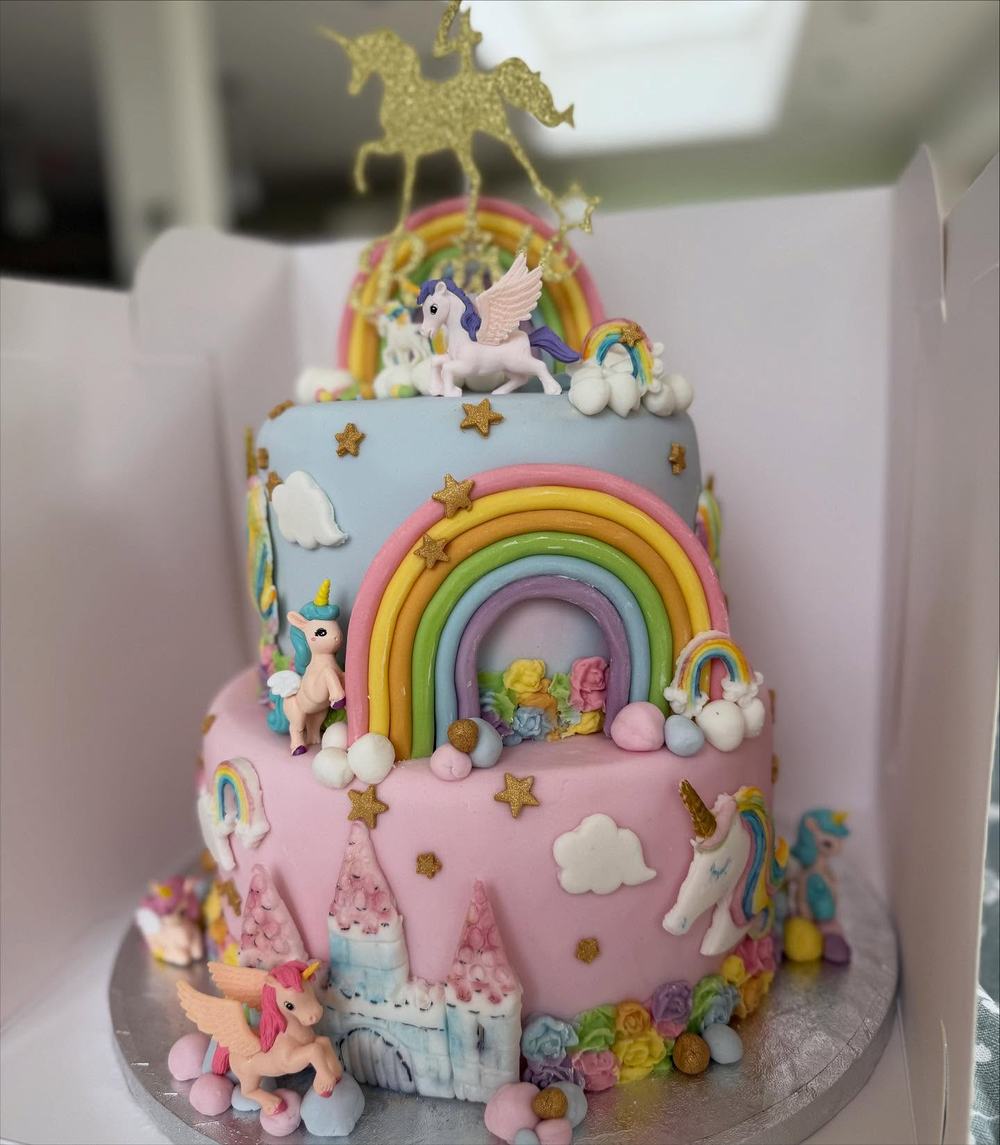 Unicorn and Rainbow Cake