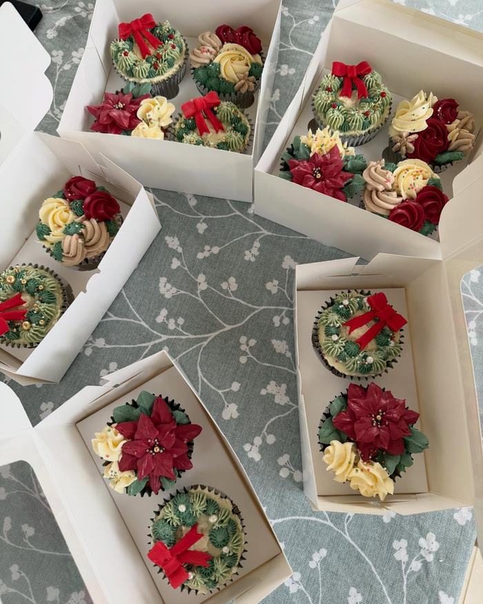 Christmas Wreath Cupcakes
