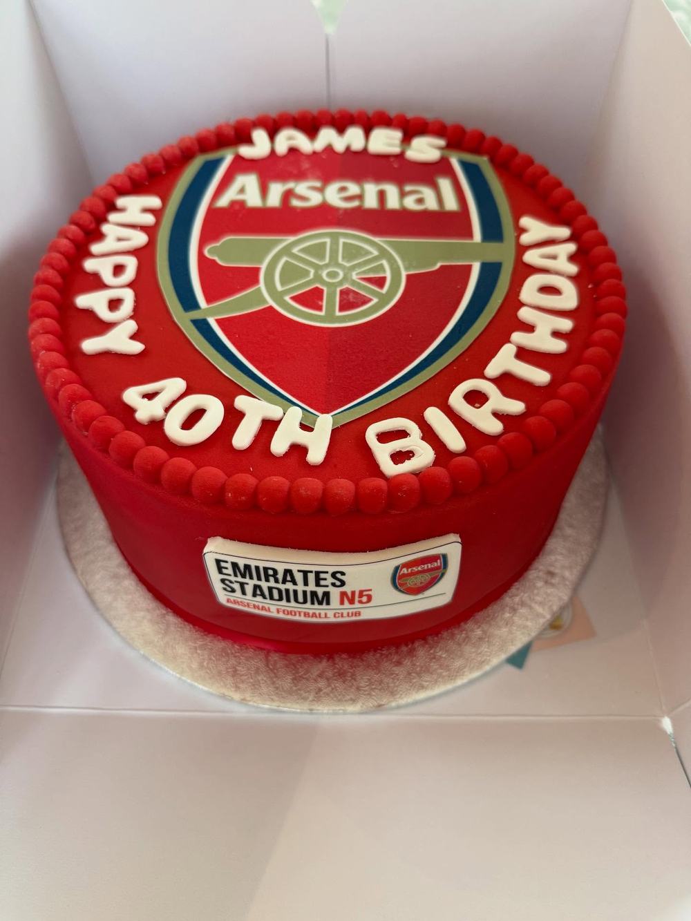 Arsenal Fortieth Birthday Cake