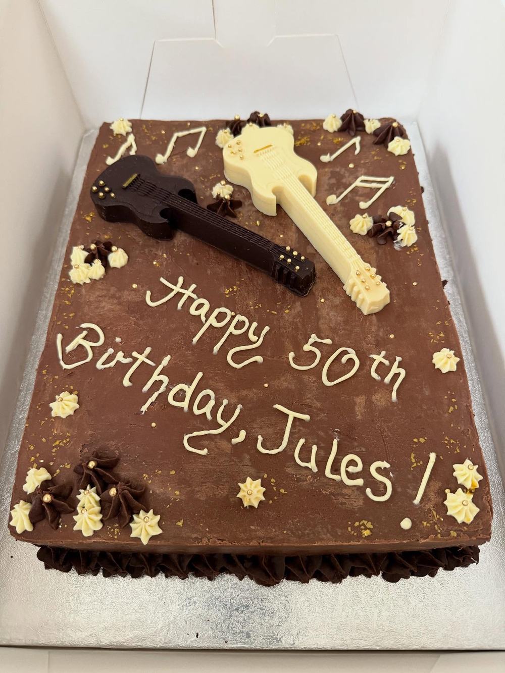 Guitar Fiftieth Birthday Cake