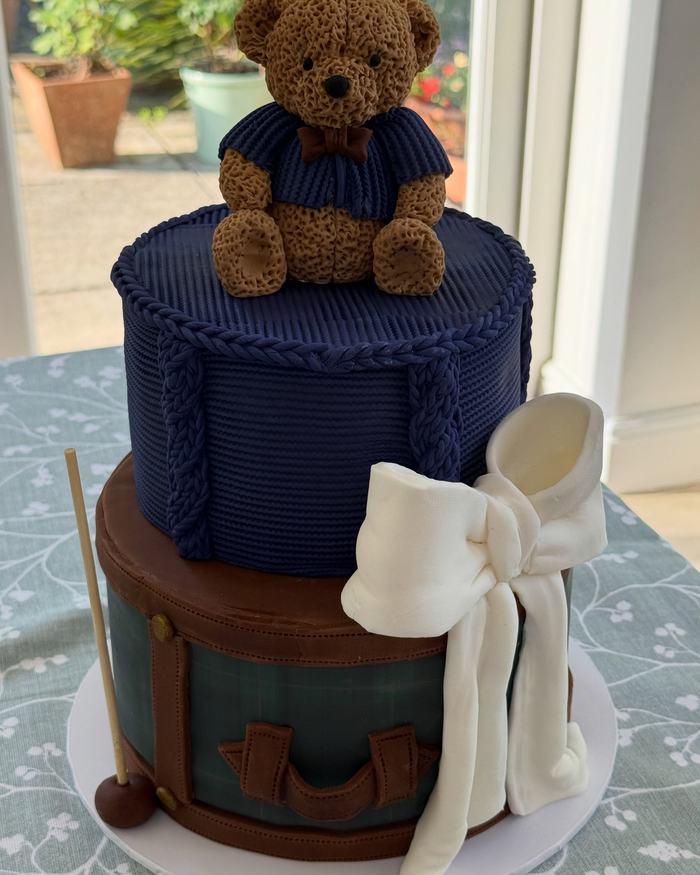 Teddy Bear Christening Cake